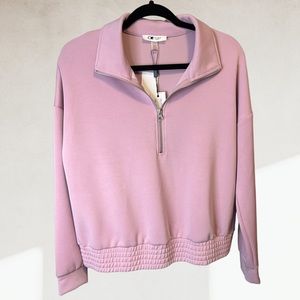 Cable & Gauge Sport 3/4 zip-up sweater